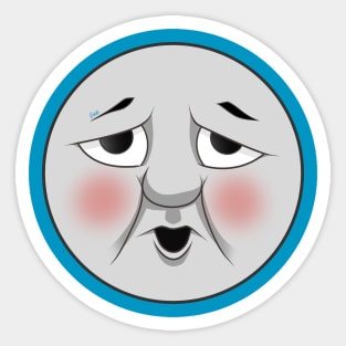 Thomas exhausted face Sticker